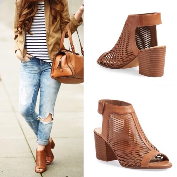 Vince Camuto Shoes - Vince Camuto Lavette Perforated Peep Toe Bootie